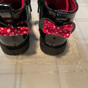 Disney Kids Black and White Polka Dot Boots